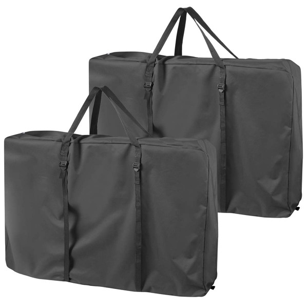 Explore Land Heavy Duty Chair Storage Bag for Folding Longue Chair, Zero Gravity Chair, Light Weight Transport Chair (2 Pack - 42 Lx 9 Wx 28 H inches, Black)