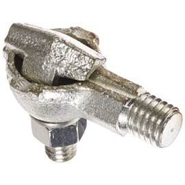 NSI TGE-2/0TN Transformer Ground Clamp, Eye Bolt Style with Tin Plated Finish, 8 sol - 2/0 str Copper Conductor Range, 0. 128/0. 419" Wire Diameter, 7/8" Width, 1-7/16" Height, 1-31/32" Length