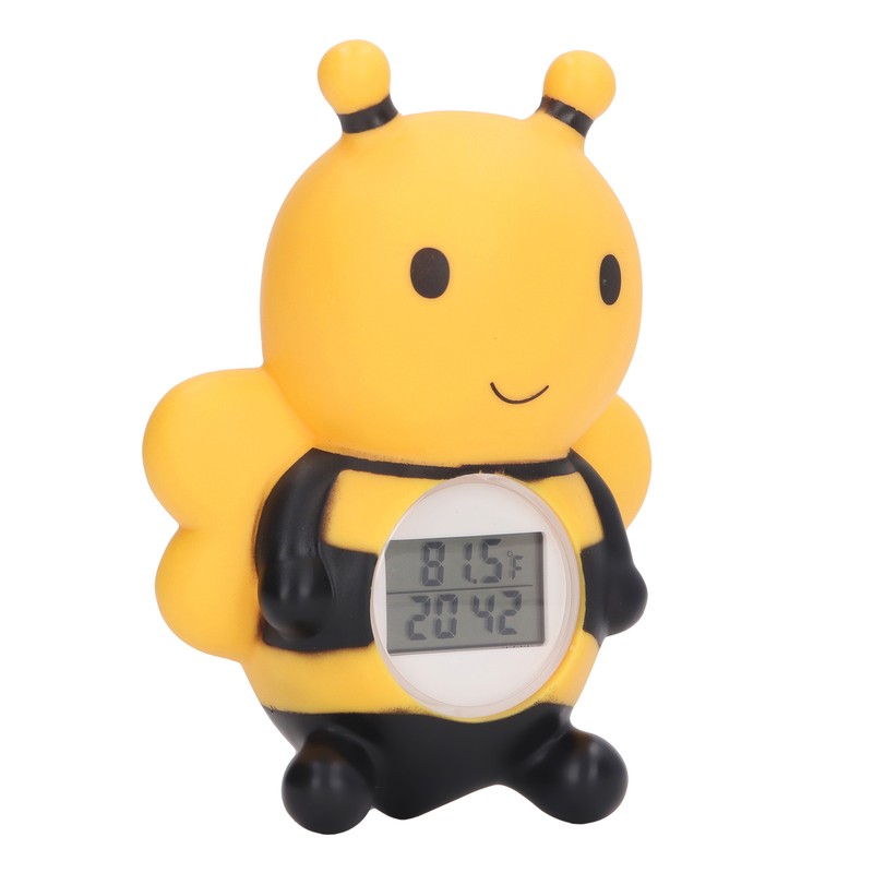 Baby Bath Thermometer Bee Shaped Alarm Function Infant Bath Safety