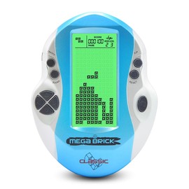 TAQY Creative Game Console Block Adjustable Green Backlight 26 Brick Games Electronic Game Retro Portable Game Machine Toys Kids/Holiday Gifts (Blue)