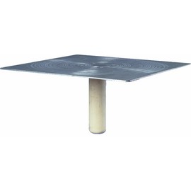 Bon Magnesium Hawk 10 in. x 10 in. with Wood Handle, Callous Preventer, and Machine Scored Surface for Plaster, Stucco, and Drywall