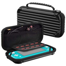 Switch Lite Case, Switch Light, Carrying Case, Hard Pouch, Storage Bag, Holds 10 Game Cards, Dustproof, Dirt-Proof, Shockproof, Full Protection, Black