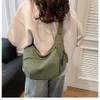Valleycomfy Crossbody Bag Ladies Stylish Corduroy Shoulder Bag in Half