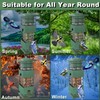 Squirrel Proof Bird Feeder,Bird Feeders for Outdoors Hanging, Metal Birds