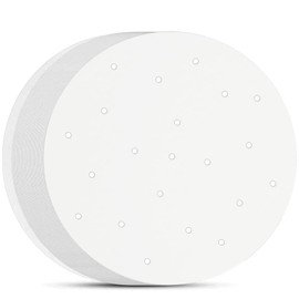 Sakurahana Direct Shipping Seiro Sheet Silo Paper Diameter 6.0 inches (15.2 cm) 100 Sheets Round Perforated Steamer Sheet Air Fryer Paper Disposable Cooking Sheet for Cooking (Round (6.0 inches (15.2 cm))