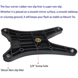 LUORNG 3PCS Camera Flash Mount, Black Metal, Tripod Mount, For Flash Speedlight Speedlite