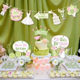 Kreatwow Martini Birthday Decoration 24Pcs Martini Photo Booth Props A Tini Bit Older Birthday Decor Martini-Bar Cocktail Bow Party Tini Bar Decor Martini-Trendy Party Supply for Bday Bachelorette