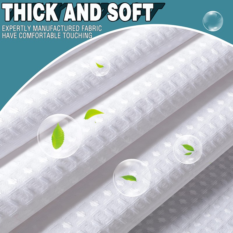 No Hook Extra Long Shower Curtain Set Hotel Grade with