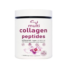 AuranC-H Multi Collagen Protein Powder, Hydrolyzed Collagen Peptides | Type I,II,III,V,X with Biotin 10000mcg, Hyaluronic Acid, Vitamin C C Unflavored C Keto & Paleo Friendly, Easy Dissolve, Non-GMO