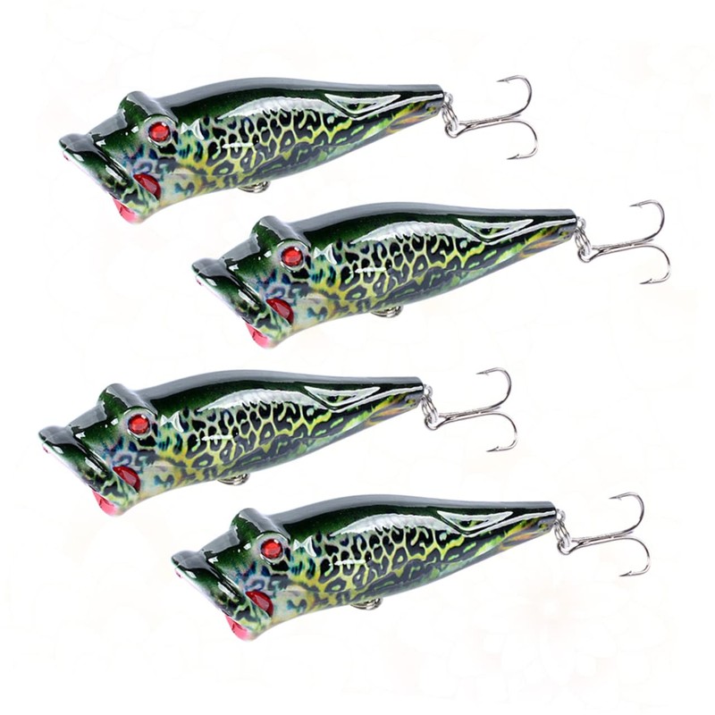 Mipcase 4PCS Lures Floating Artificial Baits for Freshwater and Saltwater