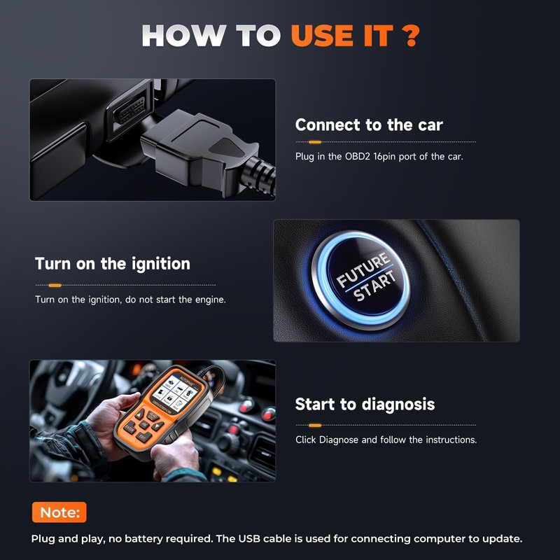 AUTOPHIX OM126P+ OBD2 Scanner, Vehicle Code Reader for Check Engine