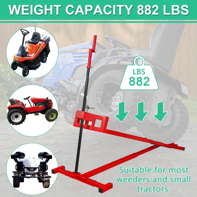 Riding Mower Lift Lawn Tractor Jack 882LBS Capacity Zero Turn