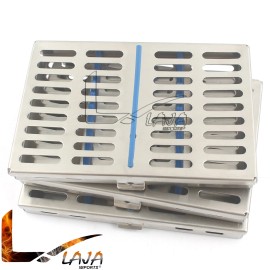 LAJA IMPORTS 3 Pcs Dental Surgical Lab Autoclave Sterilization Cassette Box For 10 Instrument