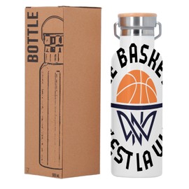 Stainless Steel Water Bottle Thermal Insulated - Basketball Life Sport Basketball - 17 oz