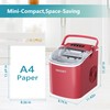 EUHOMY Countertop Ice Maker Machine with Handle, 26lbs Per Day,