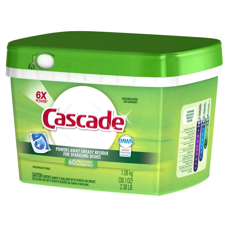 Cascade ActionPacs Fresh Scent Dishwasher Detergent 60 Count