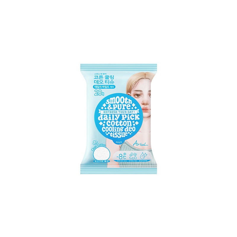 Ariul Smooth & Pure Deo Tissue 20P - Cotton Cooling