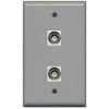 RiteAV - 2 Port BNC Wall Plate - Gray -