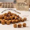 400PCS Brown Square Wooden Beads, 6mm Cube Beads Bulk for