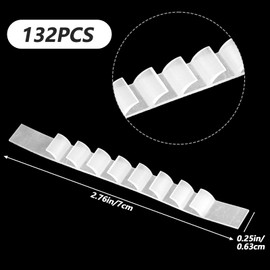 132 Pcs Non Slip Rubber Clothes Hanger Grips, Clear Non-Slip Rubber Hanger Grips Adhesive Strips for Wood Hangers, Clear Adhesive Clothes Strips Grippers with Fins, Anti-Skid Grippers for Home, Store