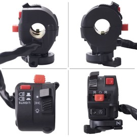 JINGKE 5 Function 9 Wire Left Starter Kill Light Choke Switch Assembly for 150cc 200cc 250cc 300cc TaoTao RoKeta Coolster Jetmoto Kazuma ICEbear Yamoto Baja Chinese ATV Quad 4 Wheeler Vitacci Peace