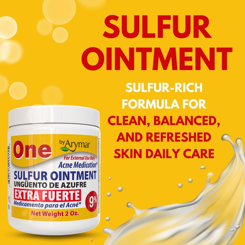 Arymar Sulfur Ointment 9% Acne Spot Formula for Face and