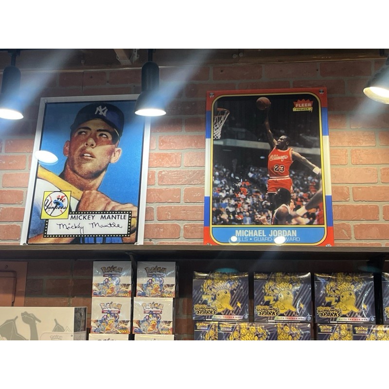 Mickey Mantle Baseball Card Acrylic Display