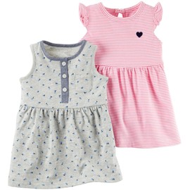 Carter's Baby Girls' 2 Pk 121h336, Heather, 6 Months