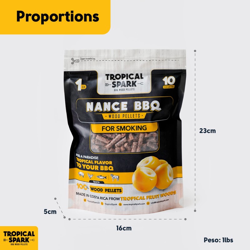 Tropical Spark Wood Pellets | Perfect for BBQ, Smoking, Grilling,