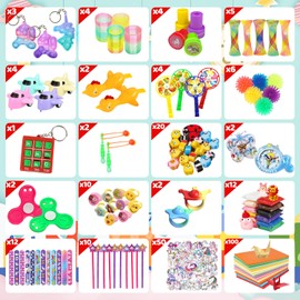 Dino Party Bag Children's Birthday Party Favours 255 Pieces, Gift Birthday Decoration, Party Favors Kids, Pinata Set, Small Toy Children, Give Aways Goodie Bag Children's Birthday, Gift Girls Boys