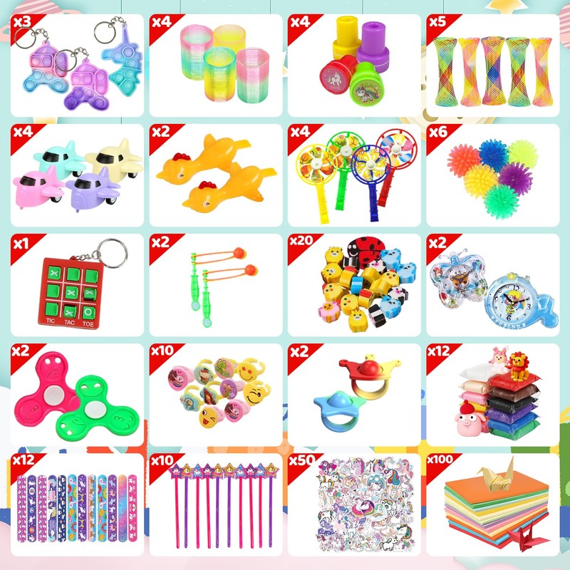 Dino Party Bag Children's Birthday Party Favours 255 Pieces, Gift