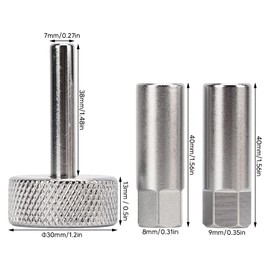 Valve Adjusting Tool Plunger Valve Adjustment Wrench Tool Set 3 Piece Plunger Valve Adjustment Tool Set 8 9mm Lock Nuts 3mm Square Driver for Motorcycles ATV