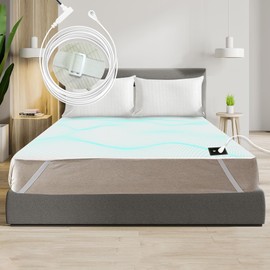 RIQINXIN Grounding Sheets Grounding Mat for Improved Sleep Grounding Bed Sheet 10% Pure Conductive Silver 90% Cotton Reduce Pain Anxiety Stress 78x80in