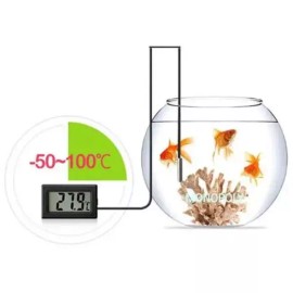 관상어 디지털 온도계 어항 수족관 센서 실내 실외 측정기 [흰색] Aquarium Digital Thermometer Fish Tank Sensor Indoor Outdoor Measuring Device [White]