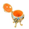 QIFU Hand Painted Enameled Small Easter Egg Style Decorative Enamel