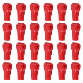 PATIKIL 5 mm Stop Peg Lock, 50 Pcs Pegboard Hooks Anti Sweep Theft Hook Locks Plastic Pegs for Mobile Accessories Shop Clothes Retail Security Display, Red