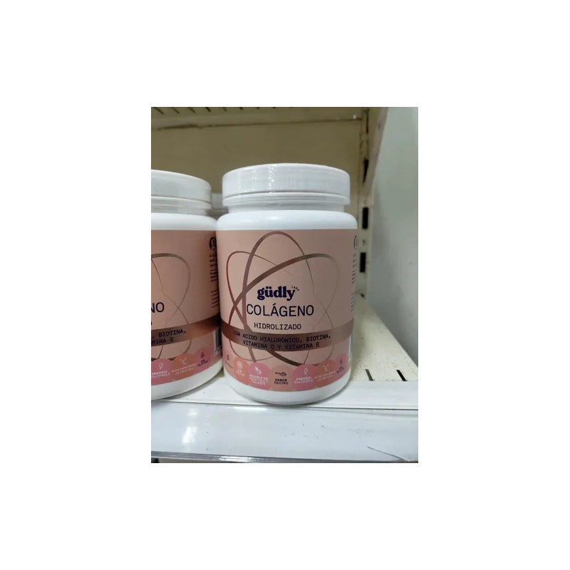 Colágeno Hidrolizado Gudly + Ácido Hialurónico Biotina 500gr Sin Sabor