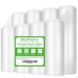 MaiFlaFre 8 Pack 8"x20'(4Rolls) and 11"x20' (4Rolls) Vacuum Sealer Bags Rolls with BPA Free, Heavy Duty.Vacuum Sealer Bags Rolls Compatible with Any Types Vacuum Sealer