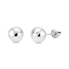14k REAL White Gold 4mm Ball Stud Earrings with Screw