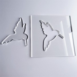 Humming Bird Router Template, Clear Acrylic Template, Router Inlay Template, Woodworking Router Template