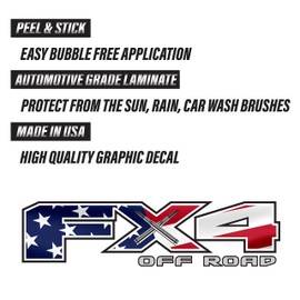 FX4 Off Road Decal USA Black Flag Replacement Sticker (FX4 Off Road Decal USA Flag Replacement Sticker)