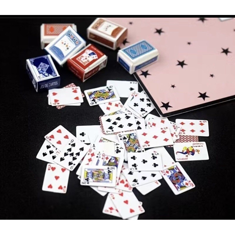 Super Mini Playing Cards Miniature Doll Tiny Poker Deck Set