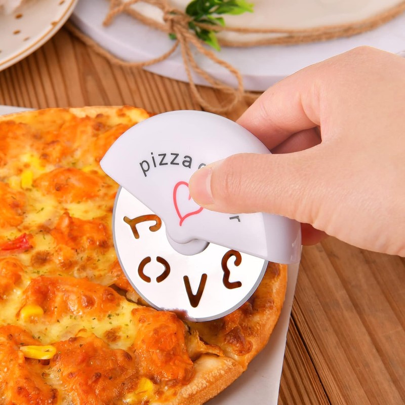 Sunch Craft 10 Pcs Mini Stainless Steel Pizza Cutter for