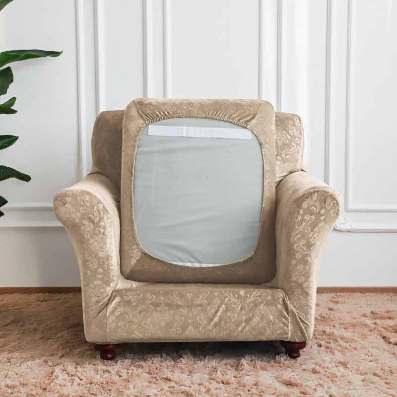 EVOLLER 2 Pieces Armchair Slipcover with Separate Chair Cushion Cover
