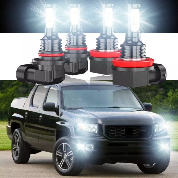 CHUSYYRAY For 2009-2014 Honda Ridgeline LED DRL Daytime Running Light+Fog