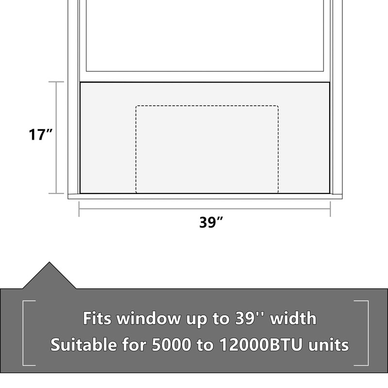 BJADE'S Window Air Conditioner Side Insulated Foam Panel,Full Surround Panels