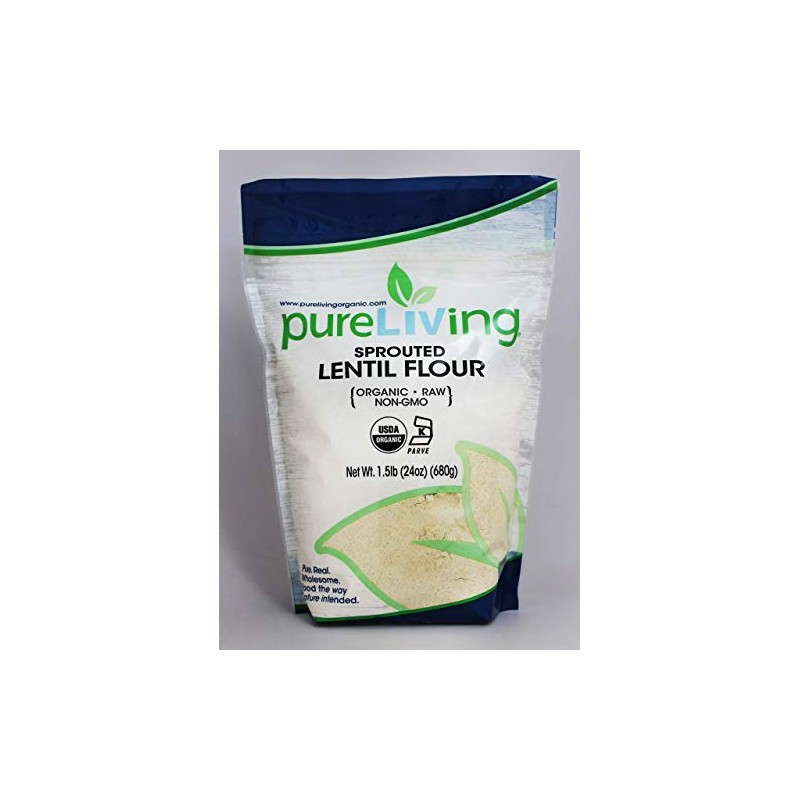 PureLiving Organic Sprouted Lentil Flour, Non-GMO, Kosher Pure Living 24