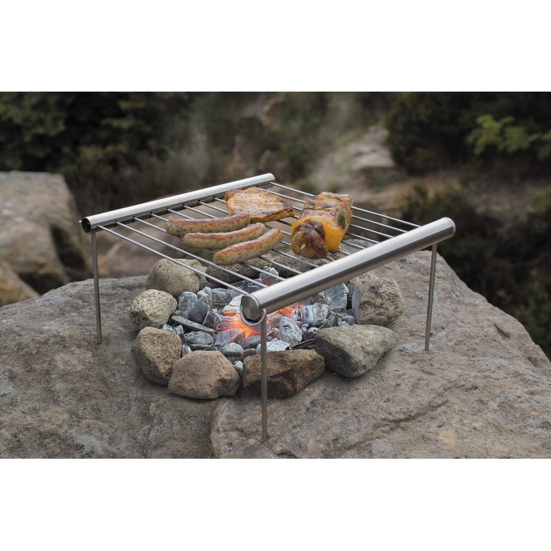 UCO Grilliput Portable Grill for Camping, Stainless Steel