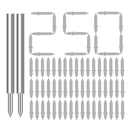 Daiilg 250Pcs Skirting Board Nails Double Skirting Thread Seamless Nail Equipped with Nail Specific Sleeve Tool