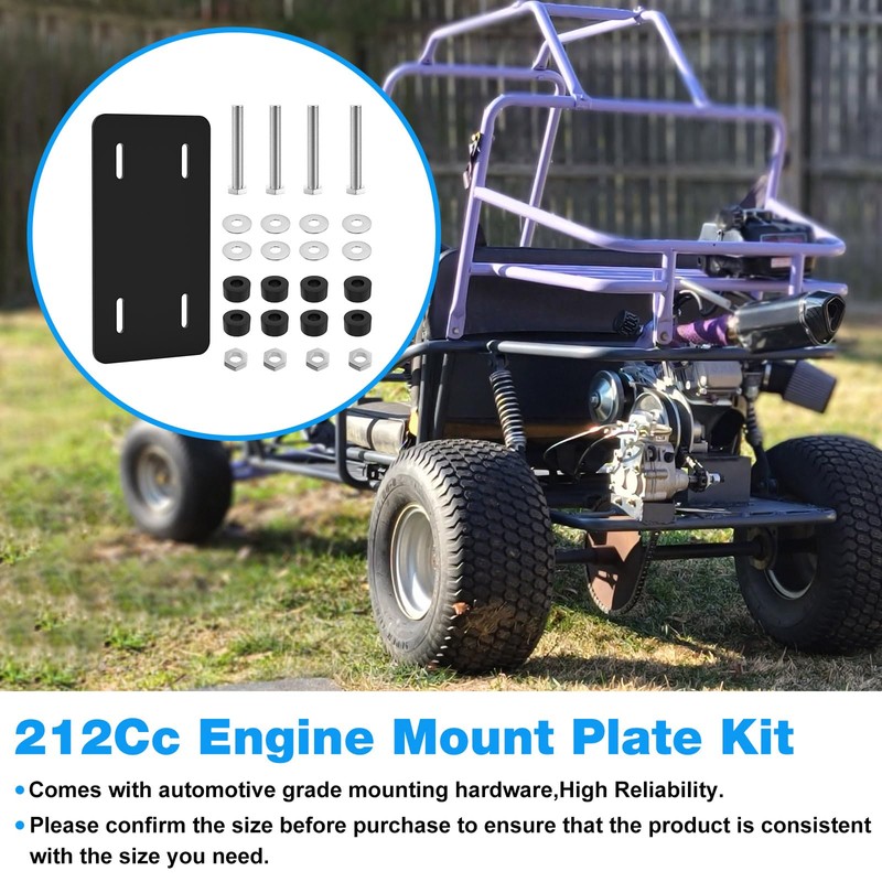 212Cc Engine Mount Plate Kit for Harbor Freight Predator Engine